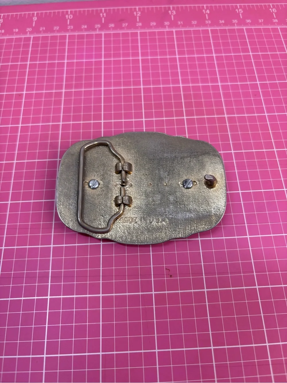 VTG Free Masons South Carolina Token Coin Belt Buckle 250 Anniversary 1737-1987